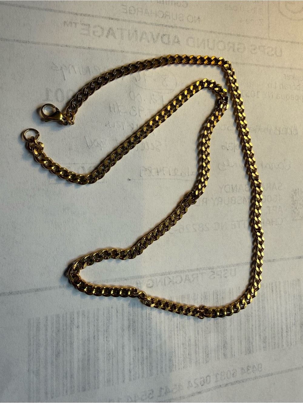 Gold-Tone gold plated 24 inch Men’s Cuban Link Chain Necklace
